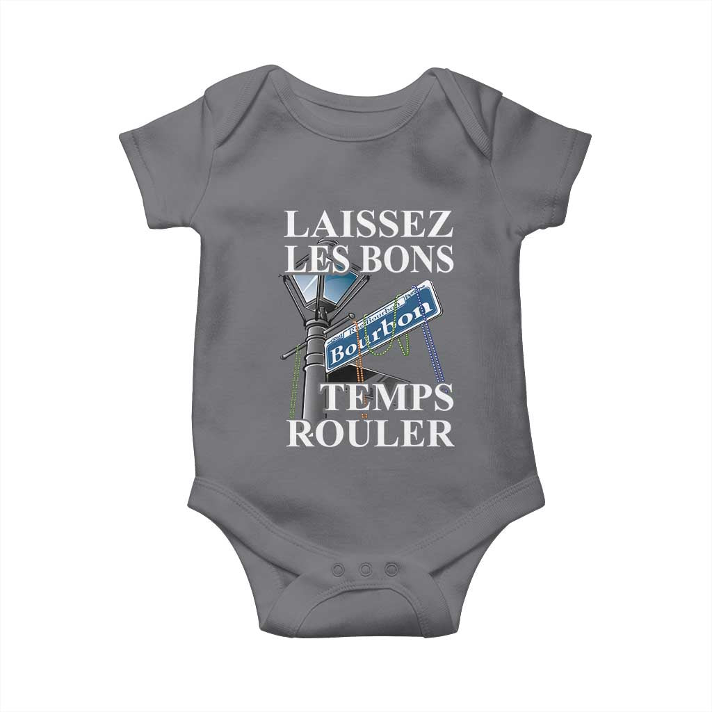 Funny Mardi Gras Laissez Les Bons Temps Rouler Baby Onesie Bourbon Street Sign