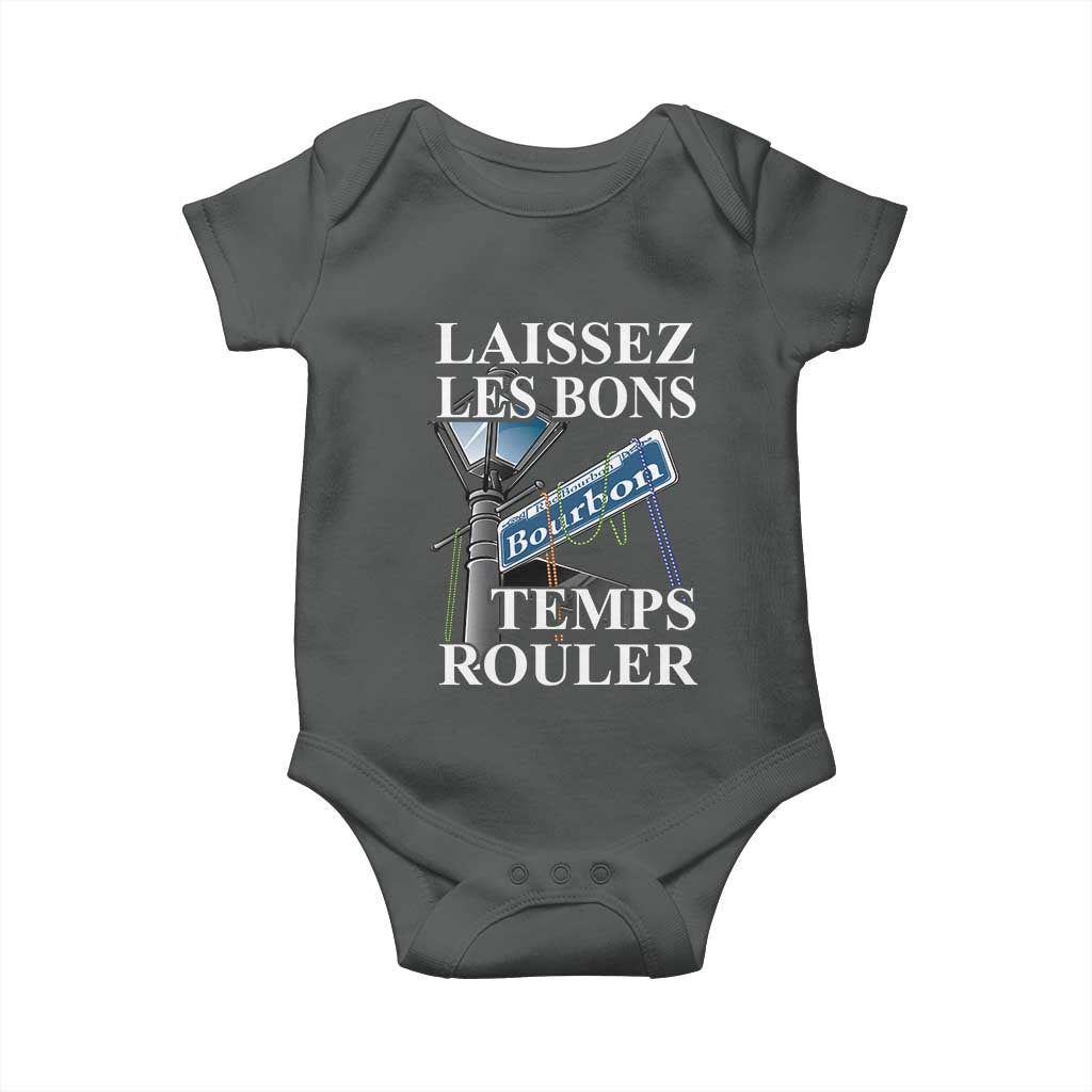 Funny Mardi Gras Laissez Les Bons Temps Rouler Baby Onesie Bourbon Street Sign