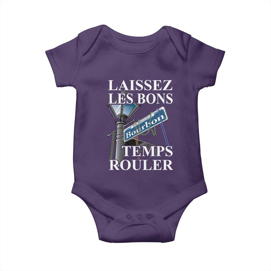 Funny Mardi Gras Laissez Les Bons Temps Rouler Baby Onesie Bourbon Street Sign