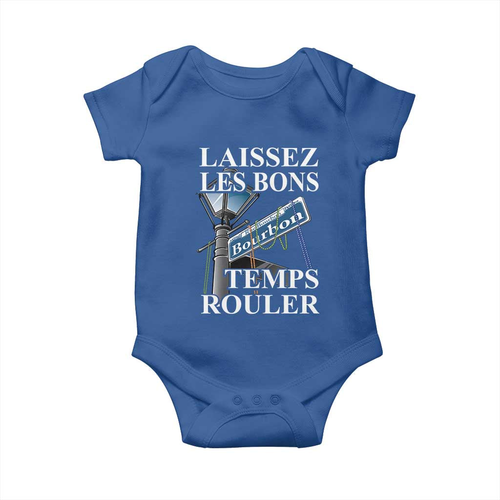 Funny Mardi Gras Laissez Les Bons Temps Rouler Baby Onesie Bourbon Street Sign