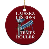 Funny Mardi Gras Laissez Les Bons Temps Rouler Ceramic Ornament Bourbon Street Sign