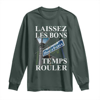 Funny Mardi Gras Laissez Les Bons Temps Rouler Long Sleeve Shirt Bourbon Street Sign