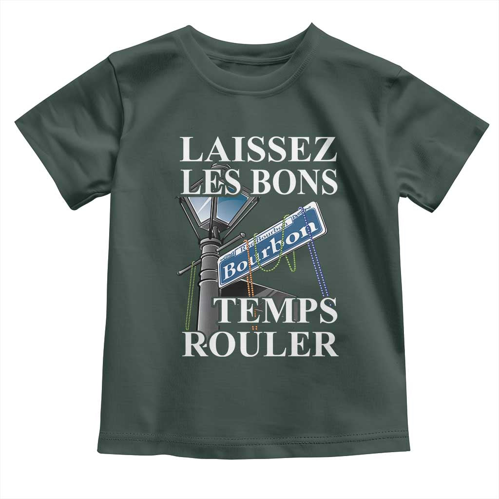 Funny Mardi Gras Laissez Les Bons Temps Rouler Toddler T Shirt Bourbon Street Sign