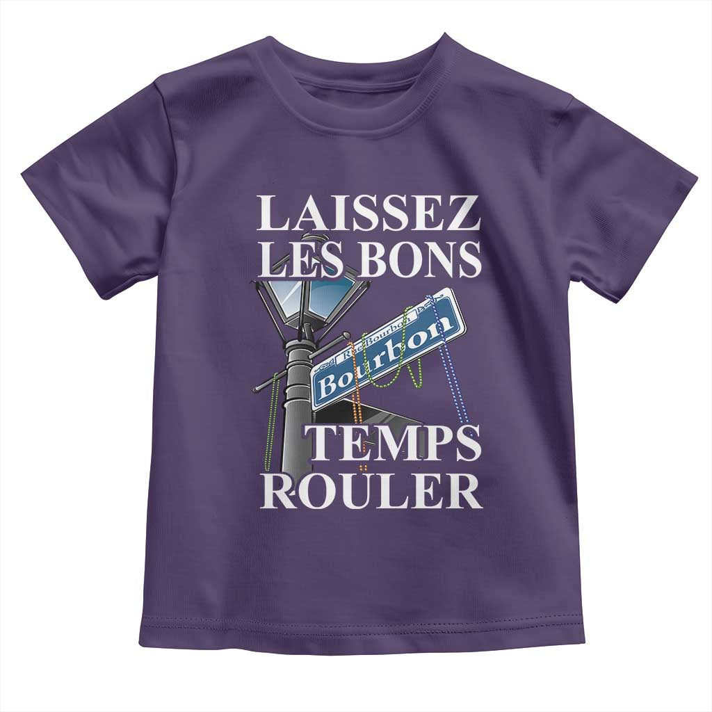 Funny Mardi Gras Laissez Les Bons Temps Rouler Toddler T Shirt Bourbon Street Sign
