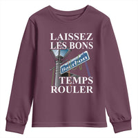 Funny Mardi Gras Laissez Les Bons Temps Rouler Youth Sweatshirt Bourbon Street Sign