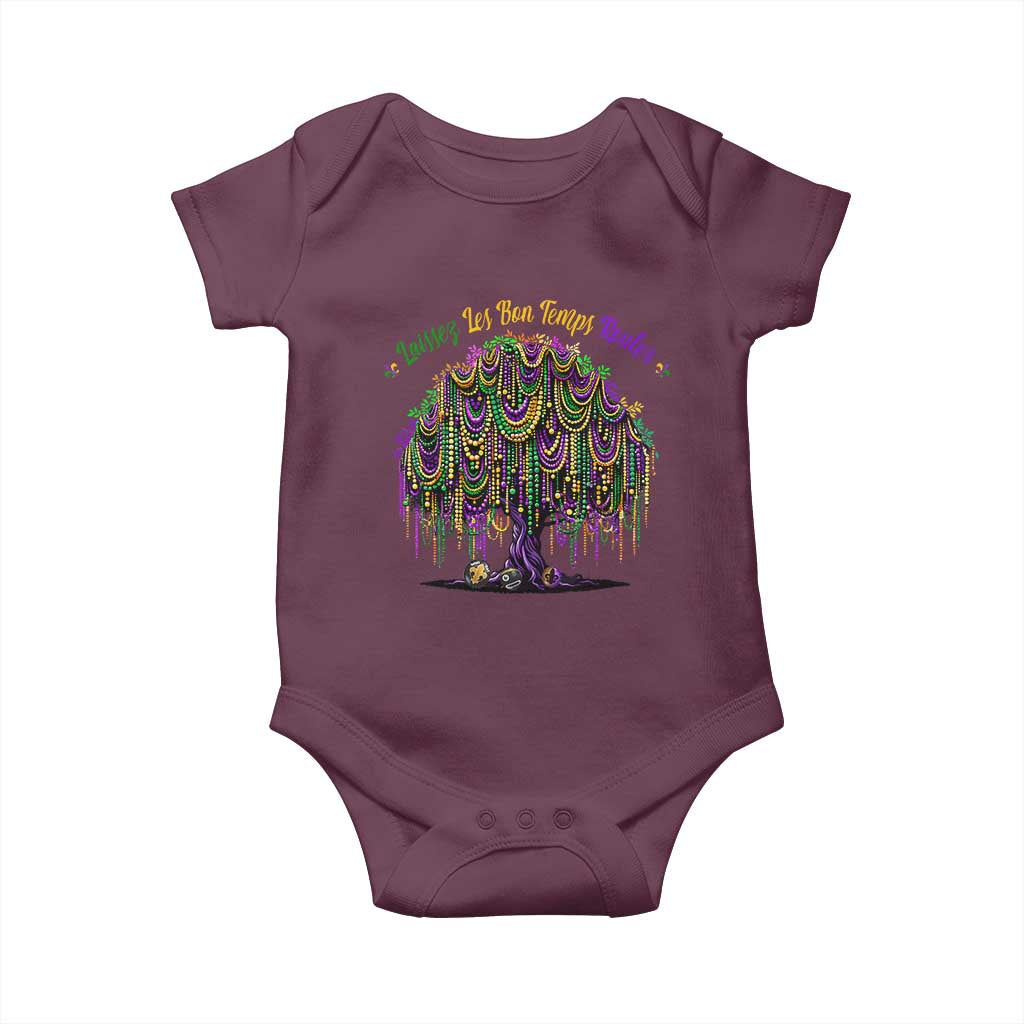 Funny Mardi Gras Bead Tree Carnival New Orleans Coconut Baby Onesie