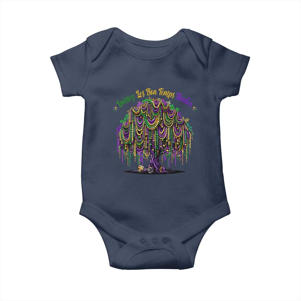 Funny Mardi Gras Bead Tree Carnival New Orleans Coconut Baby Onesie