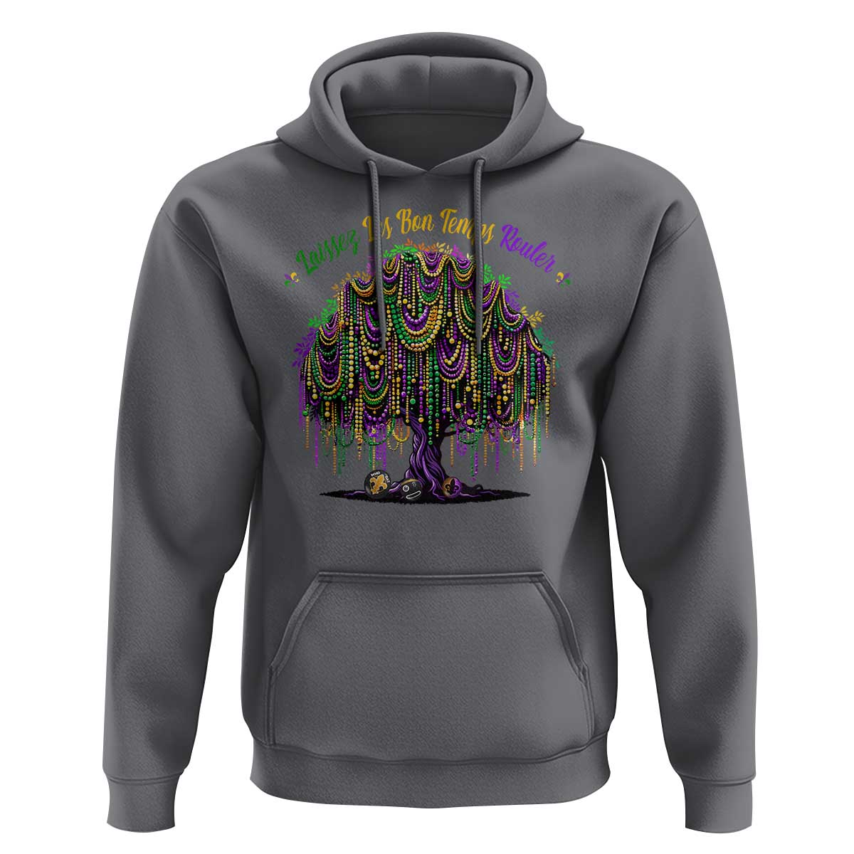 Funny Mardi Gras Bead Tree Carnival New Orleans Coconut Hoodie
