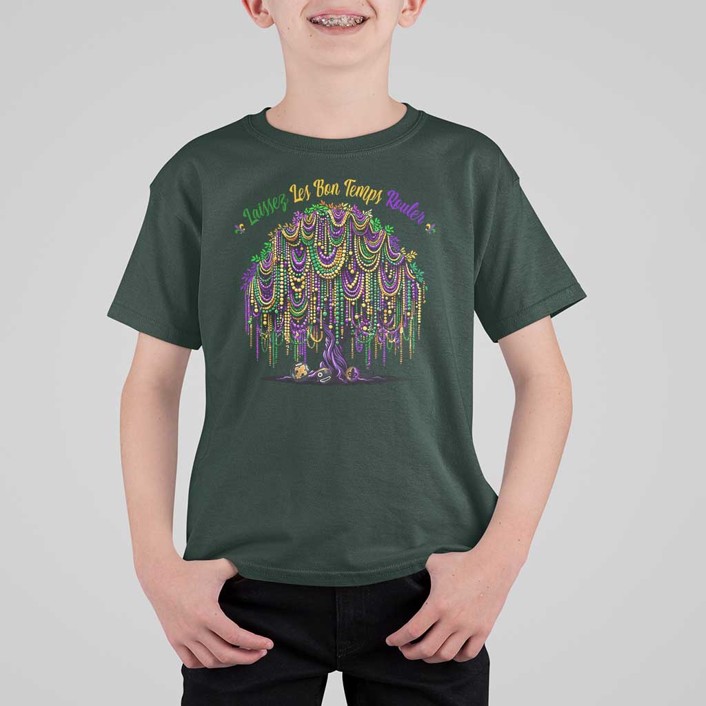 Funny Mardi Gras Bead Tree Carnival New Orleans Coconut T Shirt For Kid