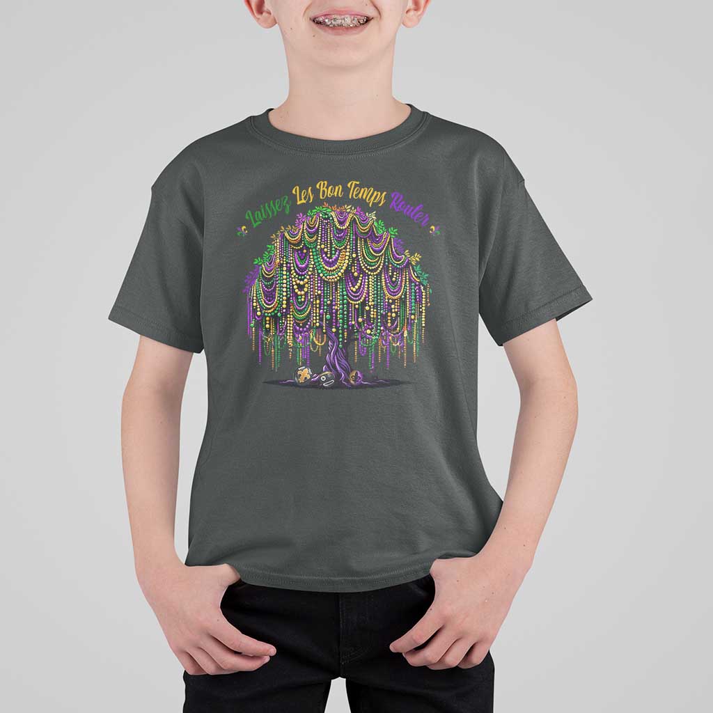 Funny Mardi Gras Bead Tree Carnival New Orleans Coconut T Shirt For Kid