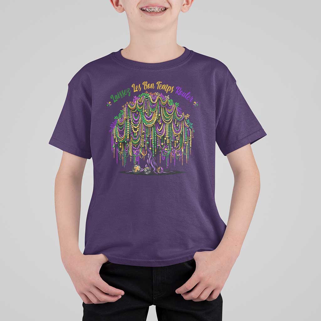 Funny Mardi Gras Bead Tree Carnival New Orleans Coconut T Shirt For Kid