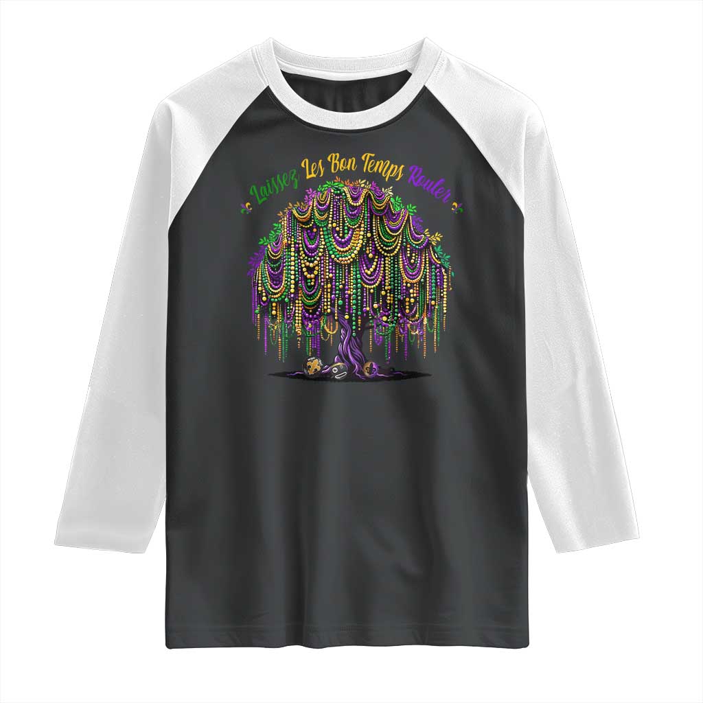 Funny Mardi Gras Bead Tree Carnival New Orleans Coconut Raglan Shirt