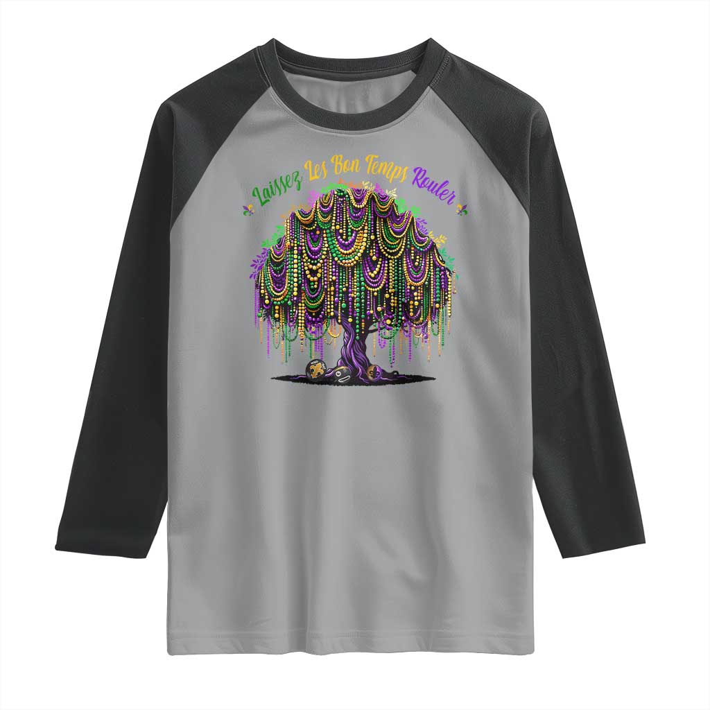Funny Mardi Gras Bead Tree Carnival New Orleans Coconut Raglan Shirt
