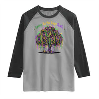 Funny Mardi Gras Bead Tree Carnival New Orleans Coconut Raglan Shirt