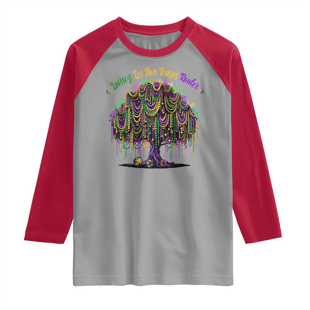 Funny Mardi Gras Bead Tree Carnival New Orleans Coconut Raglan Shirt