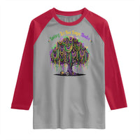 Funny Mardi Gras Bead Tree Carnival New Orleans Coconut Raglan Shirt