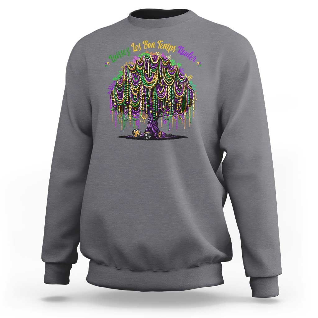 Funny Mardi Gras Bead Tree Carnival New Orleans Coconut Sweatshirt