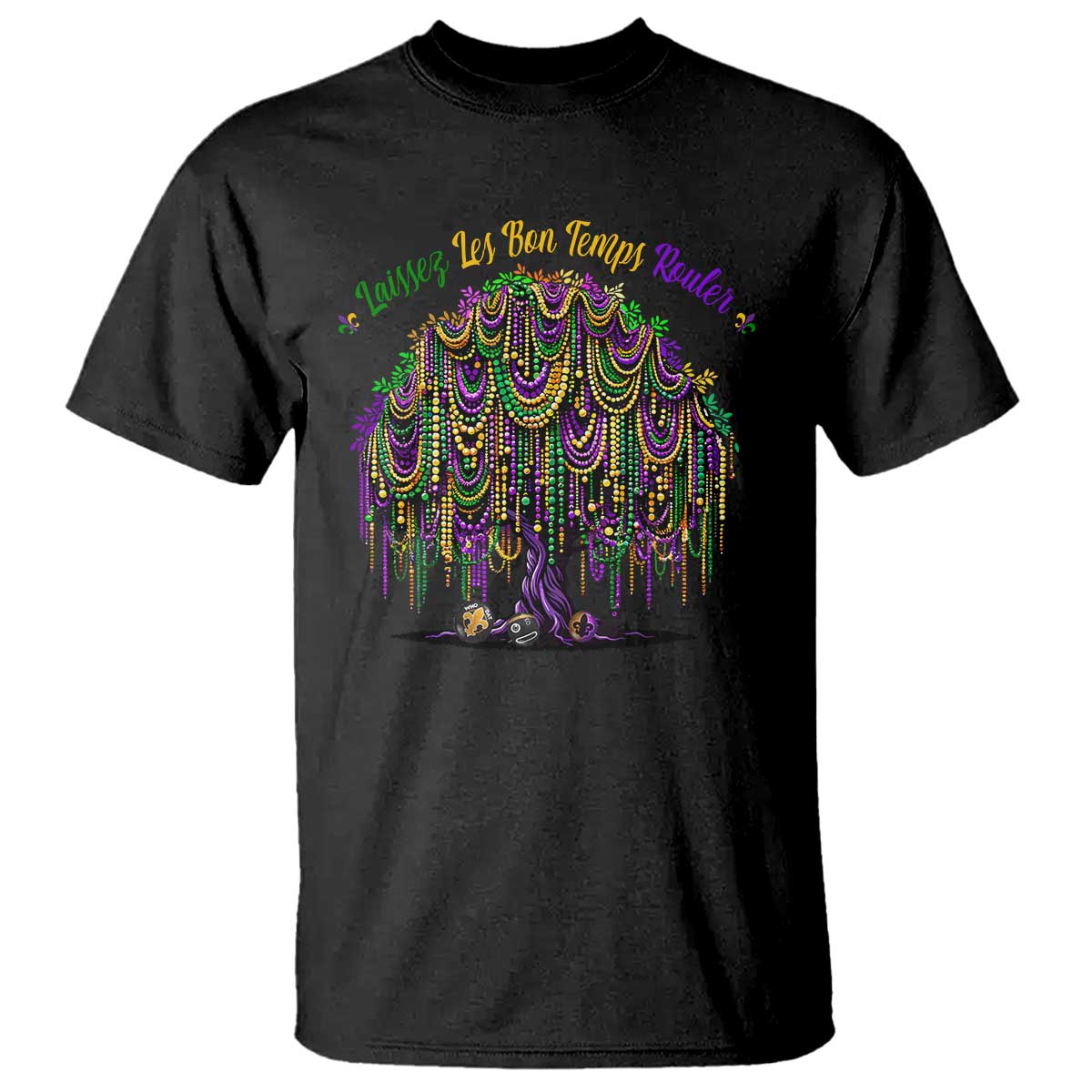 Funny Mardi Gras Bead Tree Carnival New Orleans Coconut T Shirt