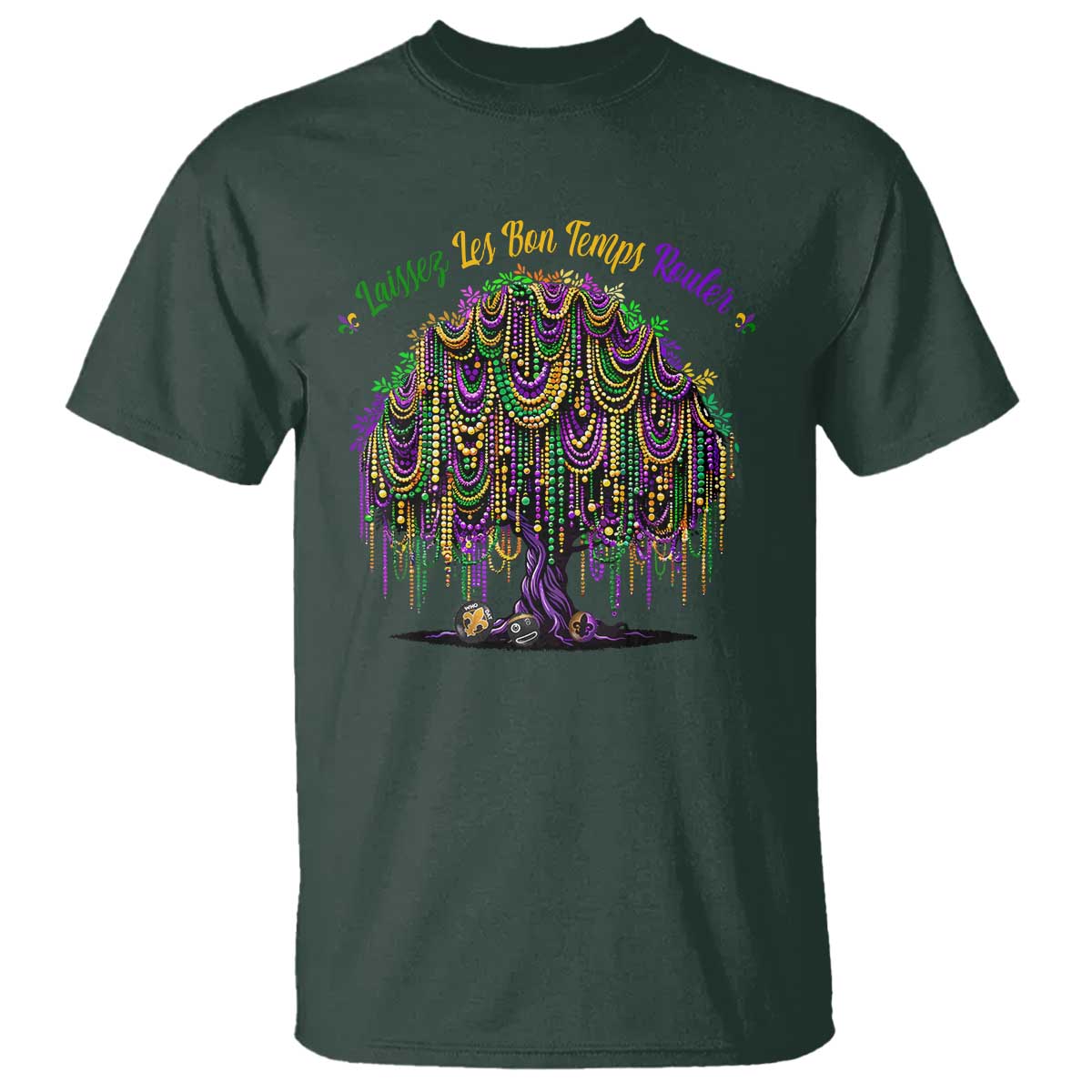 Funny Mardi Gras Bead Tree Carnival New Orleans Coconut T Shirt