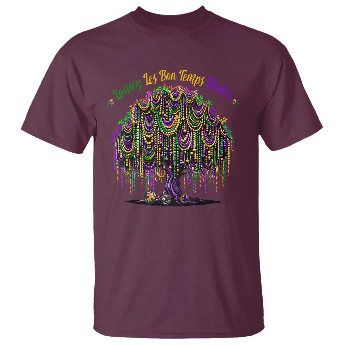 Funny Mardi Gras Bead Tree Carnival New Orleans Coconut T Shirt