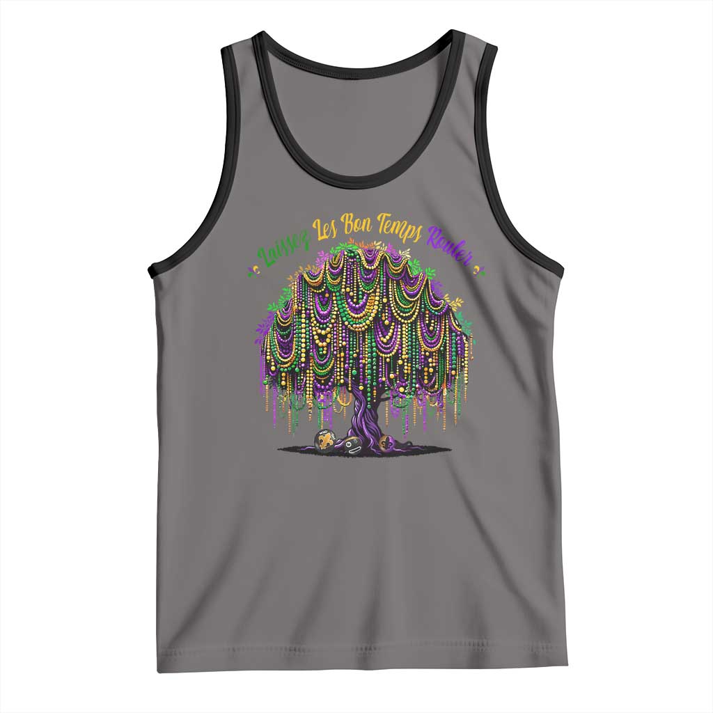Funny Mardi Gras Bead Tree Carnival New Orleans Coconut Tank Top