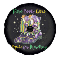 Funny Mardi Gras Spare Tire Cover These Boots Were Made For Marching