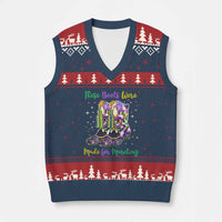Funny Mardi Gras V-Neck Knit Sweater Vest These Boots Were Made For Marching