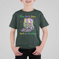 Funny Mardi Gras T Shirt For Kid These Boots Were Made For Marching