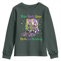 Funny Mardi Gras Youth Sweatshirt These Boots Were Made For Marching