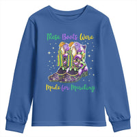 Funny Mardi Gras Youth Sweatshirt These Boots Were Made For Marching
