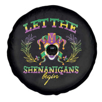 Funny Mardi Gras Spare Tire Cover Let The Shenanigans Begin Jester Hat
