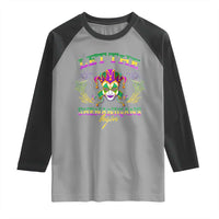 Funny Mardi Gras Raglan Shirt Let The Shenanigans Begin Jester Hat