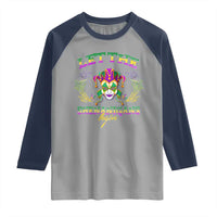 Funny Mardi Gras Raglan Shirt Let The Shenanigans Begin Jester Hat