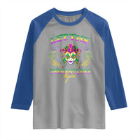 Funny Mardi Gras Raglan Shirt Let The Shenanigans Begin Jester Hat