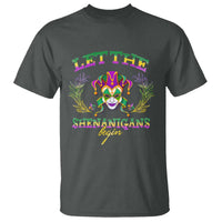 Funny Mardi Gras T Shirt Let The Shenanigans Begin Jester Hat