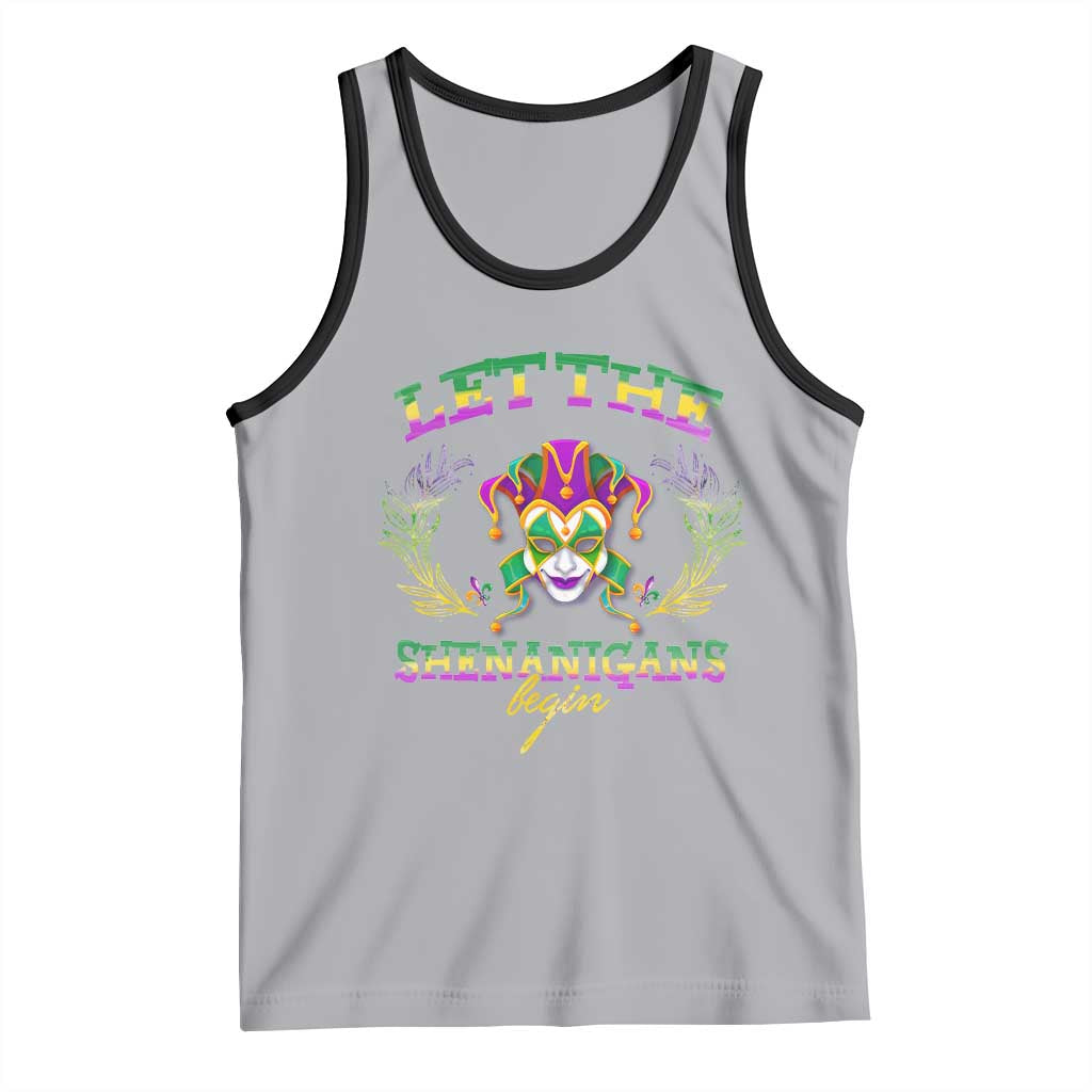Funny Mardi Gras Tank Top Let The Shenanigans Begin Jester Hat