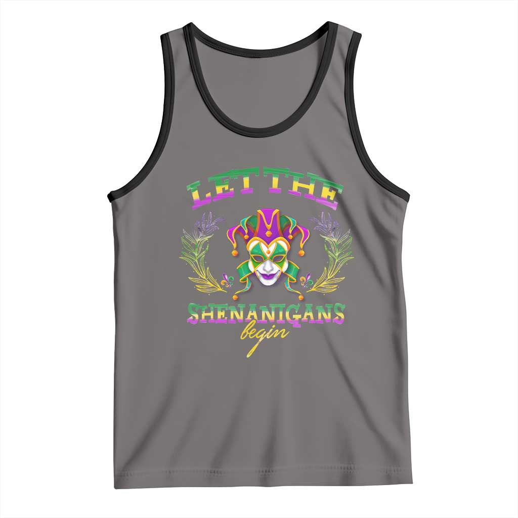 Funny Mardi Gras Tank Top Let The Shenanigans Begin Jester Hat