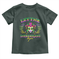 Funny Mardi Gras Toddler T Shirt Let The Shenanigans Begin Jester Hat