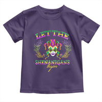 Funny Mardi Gras Toddler T Shirt Let The Shenanigans Begin Jester Hat