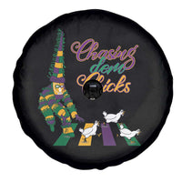 Funny Courir De Mardi Gras Spare Tire Cover Chasing Dem Chicks Carnival