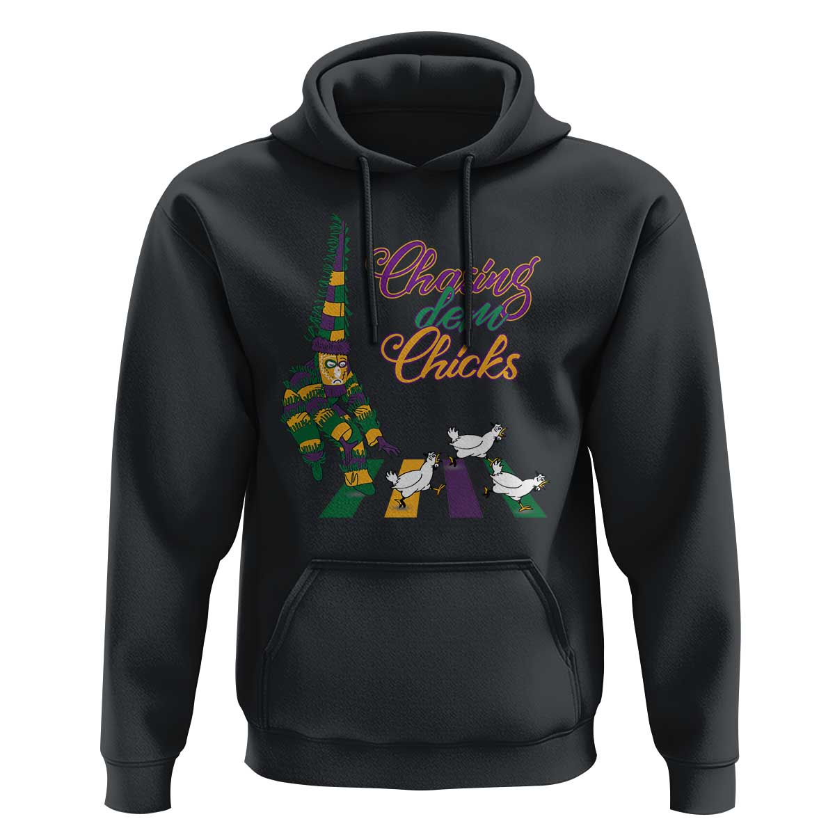 Funny Courir De Mardi Gras Hoodie Chasing Dem Chicks Carnival