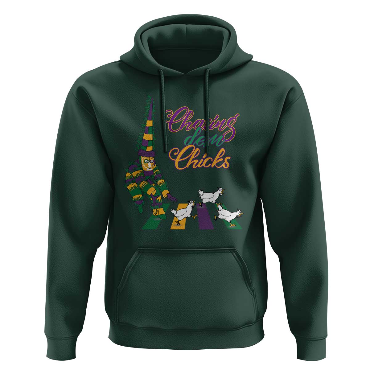 Funny Courir De Mardi Gras Hoodie Chasing Dem Chicks Carnival