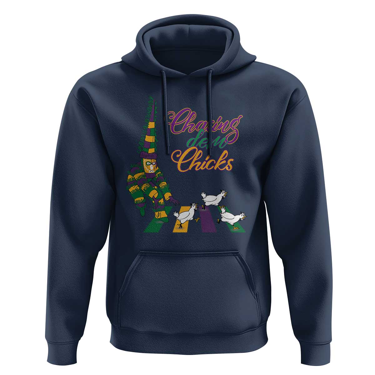 Funny Courir De Mardi Gras Hoodie Chasing Dem Chicks Carnival