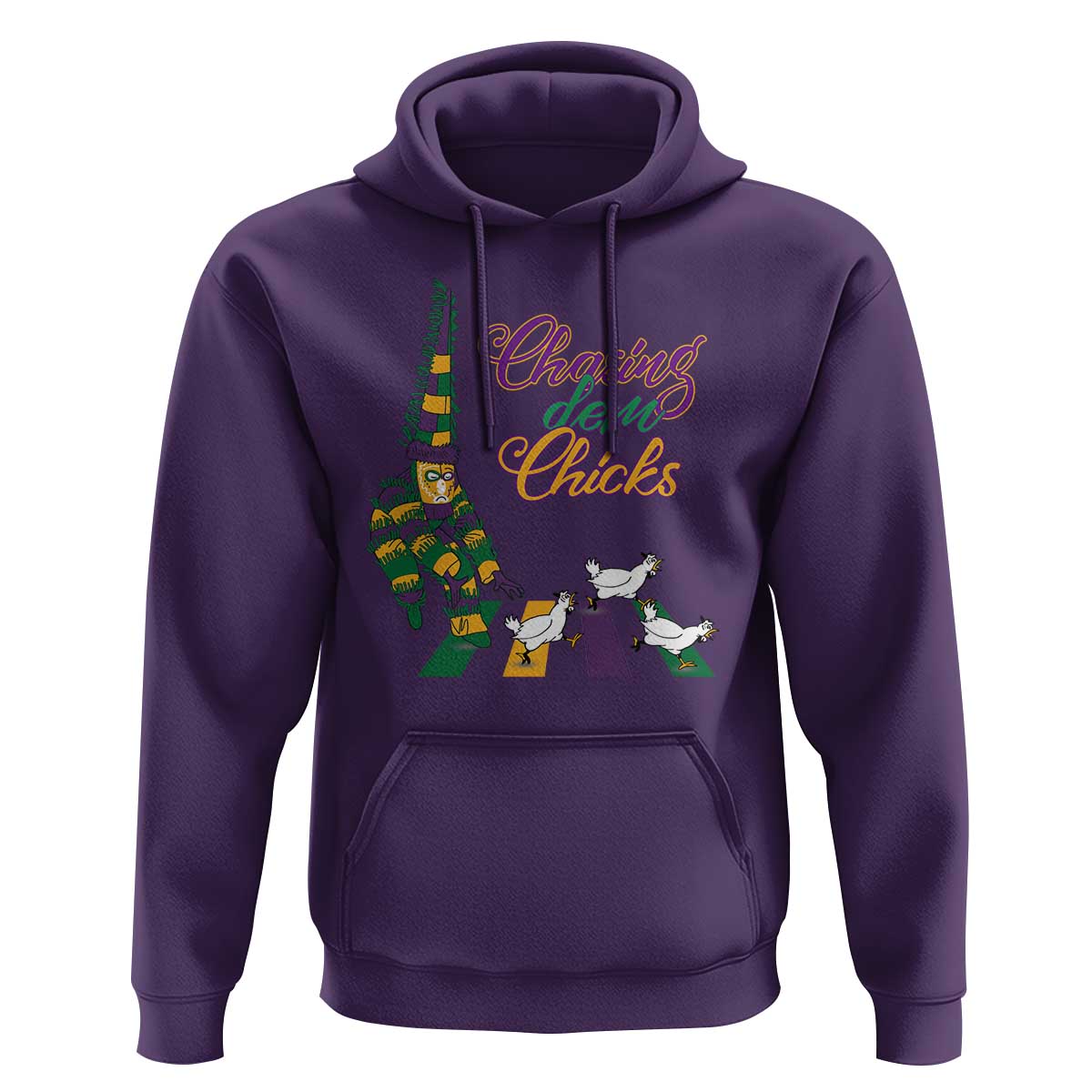 Funny Courir De Mardi Gras Hoodie Chasing Dem Chicks Carnival