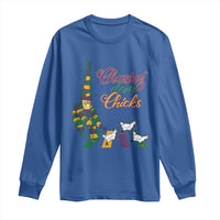 Funny Courir De Mardi Gras Long Sleeve Shirt Chasing Dem Chicks Carnival