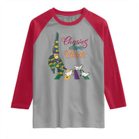 Funny Courir De Mardi Gras Raglan Shirt Chasing Dem Chicks Carnival