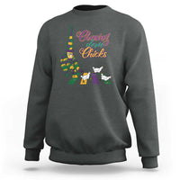 Funny Courir De Mardi Gras Sweatshirt Chasing Dem Chicks Carnival