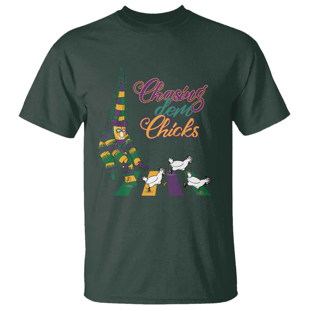 Funny Courir De Mardi Gras T Shirt Chasing Dem Chicks Carnival