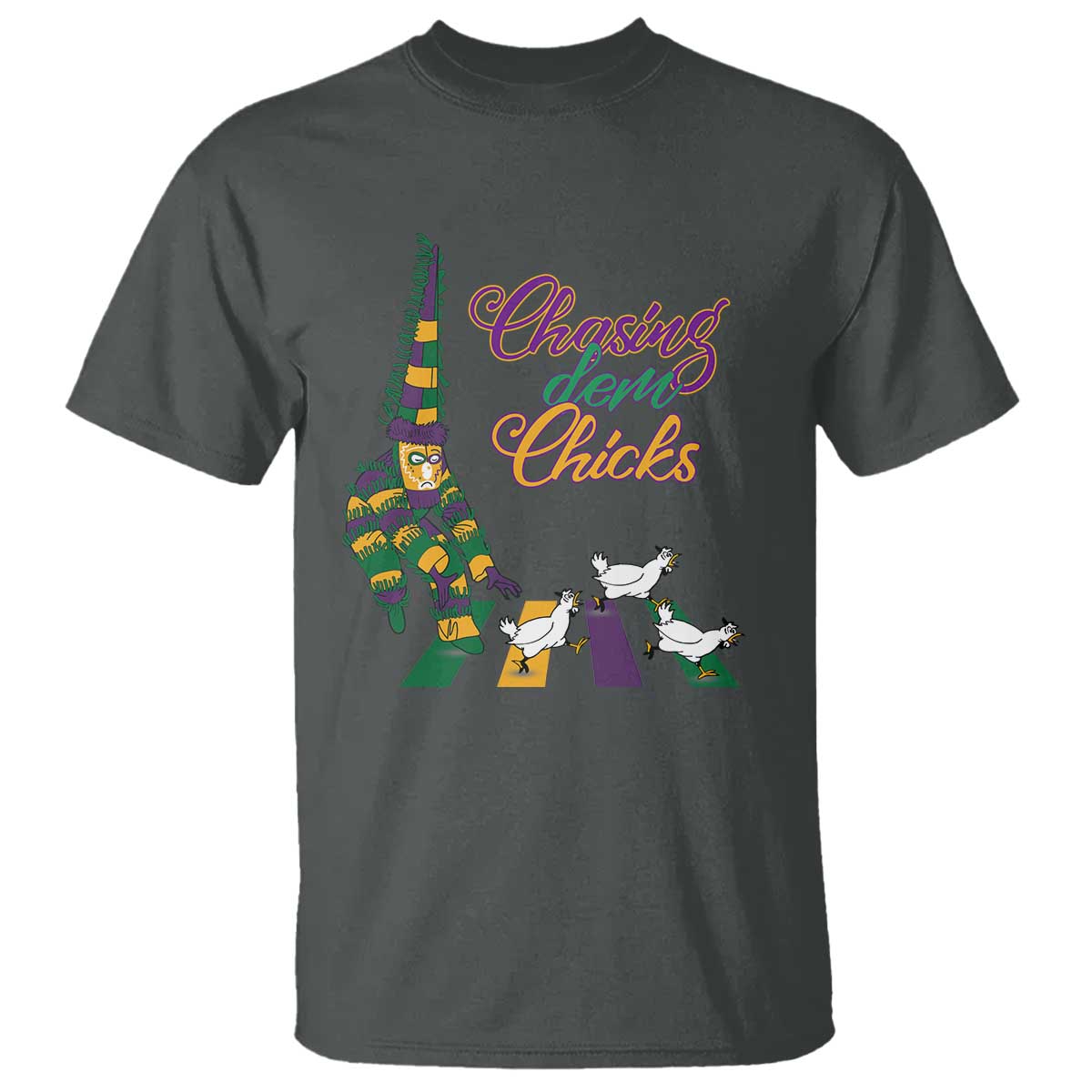 Funny Courir De Mardi Gras T Shirt Chasing Dem Chicks Carnival