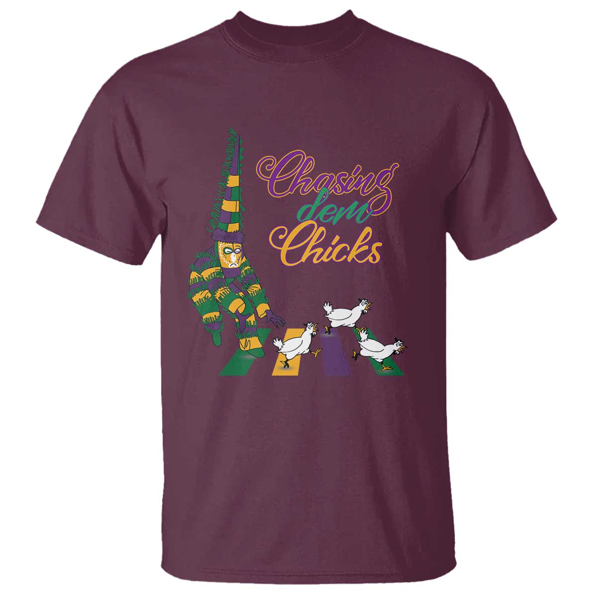 Funny Courir De Mardi Gras T Shirt Chasing Dem Chicks Carnival